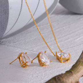 Conjunto Collar y Pendientes Punto de Luz