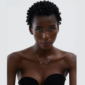 Collar con Cristales de Circonita de Colores