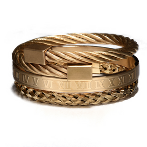Pulsera Roman Royal Chapada en Oro de 18K