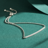 Pulsera de Circonita Cúbica Ajustable de Plata