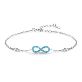 Pulsera Plata Infinito Turquesa de Plata